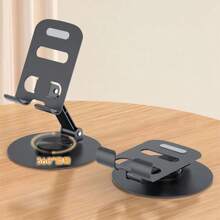 1 suport ergonomic pliabil, suport universal pliabil multifuncțional rotativ din aliaj de aluminiu pentru telefoane mobile și tablete, suport cu clip reglabil, confortabil și stabil, perfect pentru Android și cititoare electronice