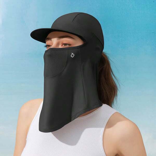 1 pièce Chapeau de soleil pour golf, cyclisme, randonnée, sports. Visière de protection UV, couvre-visage d'été pour l'extérieur, amovible