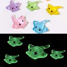 10/20PCS Mini Realistic Glow-In-The-Dark Resin Devil Fish Ornaments - Lifelike Aquarium Decor, Handcrafted Desk Toys For Bedroom Kitchen, Stress Relief DIY Accessories, Prank Props, Micro Photography Set, Halloween Holiday Decorations