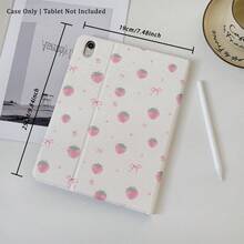 Ốp lưng máy tính bảng họa tiết dâu tây, nơ và hoa, thiết kế dễ thương và ngọt ngào, tương thích với iPad 10.9/10.2/Air thế hệ thứ 5/Pro 11/10/9.7/Air 2/ (thế hệ thứ 7)/ (thế hệ thứ 8)/ Air 4/5, Pro 11, 10.9" (2022), Air 13" (M3 2025), Air 11" (M3 2025), 11" (A16 2025), Galaxy Tab S10+/S9/A9 - Nhiều màu - Xem 11