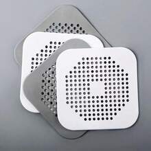 1 pièce Couvercle de drain carré en silicone avec ventouse, filtre à cheveux pour douche, passoire étanche pour baignoire et évier de cuisine, accessoire de décoration de salle de bain