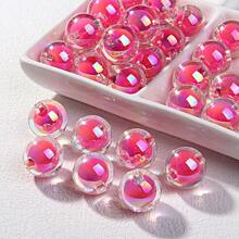 Enjoy Fun of DIY 20 Peças Contas Acrílicas Redondas Transparentes, Suprimentos para Fazer Pulseiras, Correntes de Telefone, Joias DIY