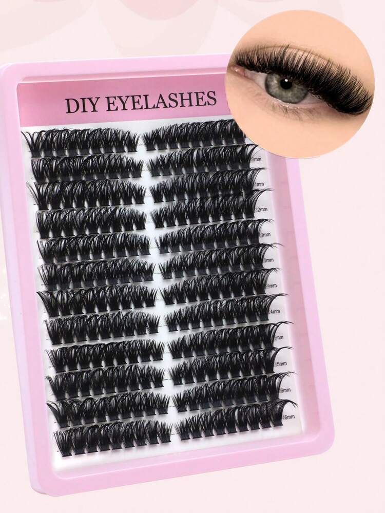 192/216 Cụm mi giả, Mi giả 100D/50D/80D, Mi giả dạng chùm dày, Mi cong chữ D, Mi giả từng chùm, Mi giả dạng chùm mỏng 8-16MM, Cụm mi, Mi giả, Lông mi giả, Lông mi giả - D - Xem 11