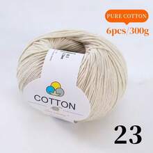 100% Cotton Yarn, 6 Balls*50g (Total 300g), 1 Ball Length 160m, 6 Ball Pack, Skin-Friendly, Breathable Cotton Yarn For Knitting Sweaters, Crocheting Blankets, Weaving Vests, Handmade Crafts, Multiple Color Options - 6 Balls Of Pure Cotton - View 19