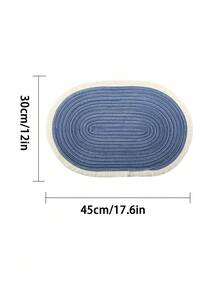 1/2/4/6/8pcs Minimalist Ombre Milk Coffee Oval Polyester Placemat
