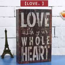 1 pièce Boîte de sécurité créative en forme de livre, conception de clé LOVE, taille petite/moyenne/grande, utilisation à domicile cachée près du lit, coffre-fort de sécurité, boîte de rangement miniature réaliste, convient pour le bureau, la chambre à coucher et plus