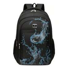 Backpack Bag Reinforced Notebook Resistant Work College Korean - Đỏ - Xem 6