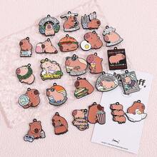 可爱的水豚河豚DIY吊坠首饰套装，可用于制作手链、项链和其他首饰。适合DIY爱好者。也非常适合馈赠亲朋好友。