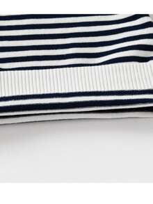 Young Boy Pullover Sweater, New Autumn/Winter Striped Korean Style Base Layer - Navy Blue - View 6