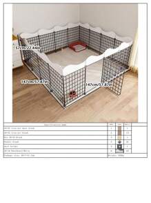 Freestanding Pet Fence, Indoor Home Use, For Small Dogs, Cats, Rabbits And Other Small Animals