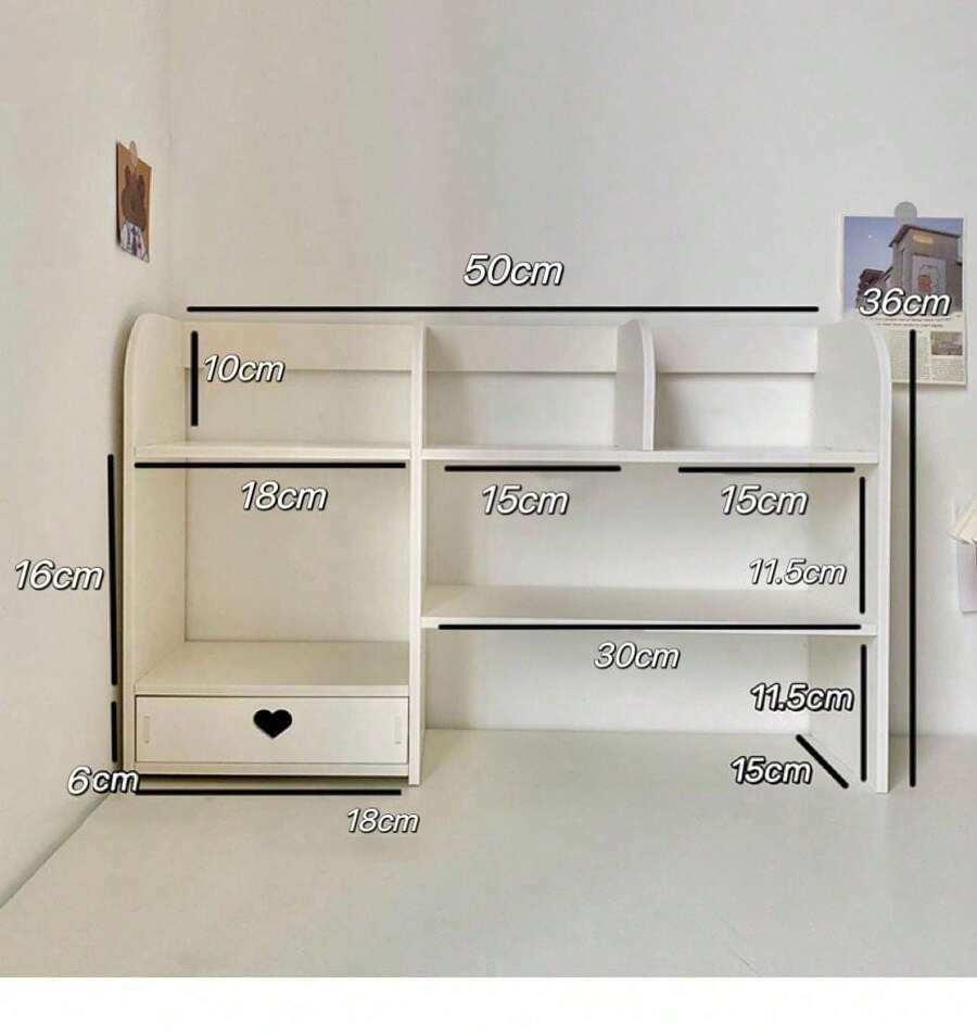 Desktop Storage Racks - White - View 1