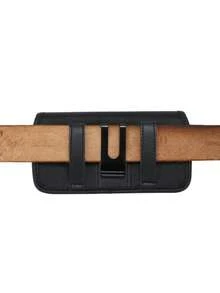 通用男士手机包腰包手机托特包卡包 - 黑色 - 查看 7