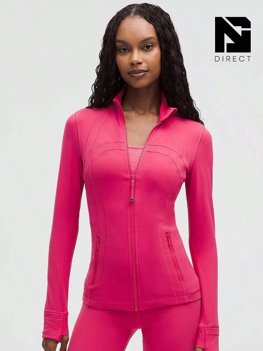 Lululemon Define Jacket Nulu Women's Lightweight, Full Zip Running Track Jacket-For Yoga Gym Running-Sweat-Wicking-Yoga-All Seasons Sport-Spring/Summer-Autumn/Winter-Mother's Day Gifts-Father's Day Gift - Raspberry coulis - 查看 1