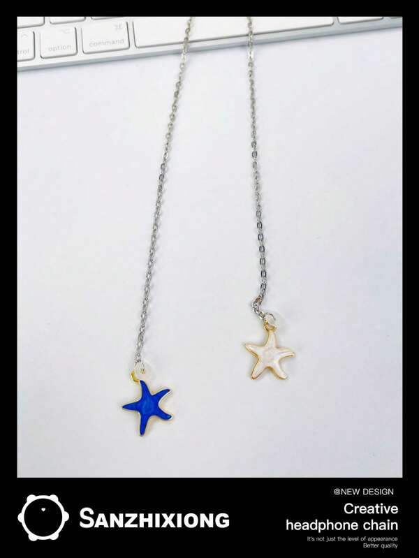 Draadloze oordopjesketting tegen verlies, creatieve oordopjesketting, oordopjeskoord tegen verlies, oordopjesdecoratie-hangkoord (geen oordopjes inbegrepen)