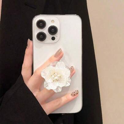 3D 花形手机支架，可扩展粘合式手机支架，桌面支架，兼容 、Android 手机，生日、家人、朋友礼物，推拉式手机握柄手机配件