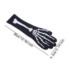 1pair Claw Gloves - Skeleton Hand Design Halloween Costume, Pull-On Closure For Cycling, Skiing, Costume Parties - Cold Weather Gloves For Men & Women (Halloween, Valentine's, Easter) - Spooky Gothic Accessories, Halloween Clothes