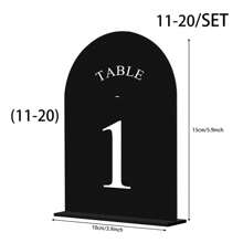 10pcs Gold Mirror Acrylic Table Numbers 1-10 With Holder, Gold Arch-Shaped Acrylic Table Sign Holder Suitable For Wedding Reception, Party, Event, Birthday