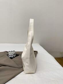 Large Capacity Women Tote Bag, Fashionable Design Shoulder Bag, High-Quality Stylish Ladies Handbag - White - View 3