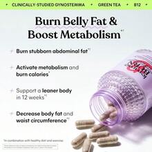 Lemme Burn - Metabolism, Belly Fat Burning + AMPK Activating Supplement For Men & Women W/Clinically Studied Actiponin Gynostemma, Green Tea Extract, Vitamins B6 & B12 - Gluten Free, 180 Count - 其他 - 查看 2