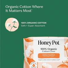 The Honey Pot Company - Sanitary Pads For Women - Non-Herbal Super W/Wings - Organic - Cotton Cover & Ultra-Absorbent Pulp Core - Feminine Care - FSA & HSA Eligible - 16 Ct - Non-herbal Heavy Flow Liners - View 3