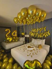 بالون لاتكس ذهبي مخصص مع رقم عيد الميلاد وحروف عبارة "عيد ميلاد سعيد" باللغة الإنجليزية، مقاس 32 بوصة، مناسب لديكور حفلات عيد الميلاد، الزفاف، استحمام الطفل، عيد الحب، حفلات عصابة العروس، حفلات عيد ميلاد بموضوع الفيونكة، ديكور خطوبة العروس، ديكور عيد الميلاد، السنة الجديدة، استحمام الطفل، التخرج، الخطوبة، ديكور حفلات الزفاف.