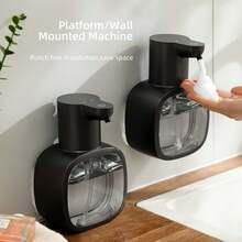 Automatic Foaming Soap Dispenser Touchless - Large Capacity, USB Rechargeable, Adjustable Flow For Kitchen & Bathroom | Wall-Mountable, Modern Design | Ideal Gift (Hand Soap, Dish Detergent, Non-Contact)