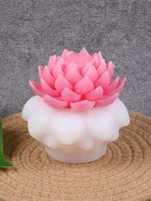 硅胶莲花模具，DIY蜡烛制作套装，婚礼装饰玫瑰蜡烛制作套装，情人节花卉硅胶模具，母亲节，生日礼物 - 不对称设计 - 白色 - 查看 9