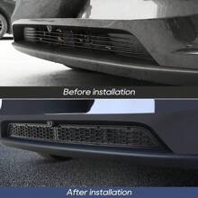 LCARS独家设计汽车前保险杠防蚊网，适用于特斯拉Juniper Y 2025款车型，前保险杠进气口防虫网，防尘通风格栅罩，可拆卸可清洗防护网