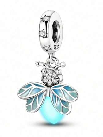 Zilveren bedel Firefly Glowing Star Diamond Pendant Charm Pendant Ball Geschikt voor armbanden DIY Damessieraden