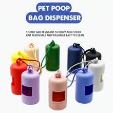 Coleira de PVC para cães com 17 opções de cores | Inclui dispensador de saco para cocô em ABS | Anti-estouro, anti-engasgo, à prova d'água, fácil de limpar | Ganchos giratórios duplos de liga de zinco, acessório para coleira anti-animais de estimação - Multicolorido - Ver 9