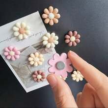 2/5/10 piezas Imanes de refrigerador de plástico con flores de dibujos animados lindos, juego de imanes decorativos, adecuados para la cocina, la oficina, la pizarra, el gabinete de almacenamiento y el lavavajillas - decoración del hogar, la boda y regalo del Día de la Madre