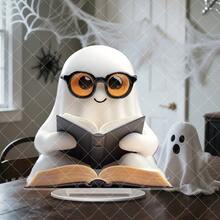 1 buah Dekorasi Meja Akrilik Halloween, Hantu Berkacamata Sedang Membaca, Cocok untuk Ruang Tamu, Meja Dapur, atau Rak Penyimpanan - Dekorasi Halloween - View 5