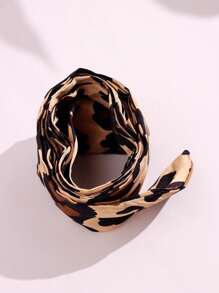 1pc Fashion Leopard Scarf Polka Dot Narrow Women Belt Long Leopard Print Headband Women
