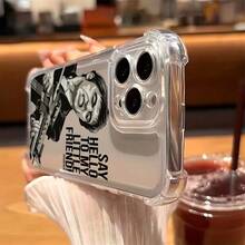 Funda de teléfono compatible con for  17,16, 15, 14, 13, 12, 11 Pro Max, X, XR, XSMAX, 8 y 7 Plus, resistente a los golpes, transparente y suave en el dorso. - transparente - Ver 3