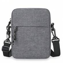 男士斜挎包单肩包方形包可调节肩带轻便旅行必备夏季徒步包户外通勤尼龙休闲纯色个性礼品男士礼物青少年手机包小背包小包