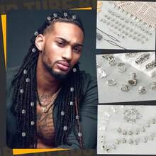 M81PCS Viking Hair Beads And Beard Ornaments Set Premium Hair Jewelry And Dreadlock Accories Loc Jewelry For Women Braid Accories Beard Beads For Men Braids Locs Viking Jewelry Enthusiasts5001 - 如圖 - 查看 3