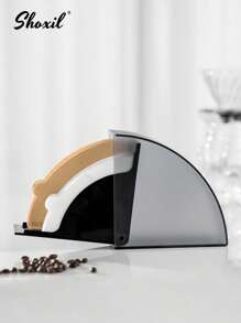 shoxil 1 个咖啡滤纸架 - 防尘储存容器，可容纳 150 个锥形过滤器 - 咖啡师级收纳盒，适用于家庭、咖啡馆和旅行