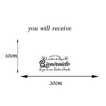 1 Set Spanish Welcome Decal/Wall Sticker, Suitable For Living Room, Entryway, Bedroom, Kitchen And Other Home Decor - Black - View 8