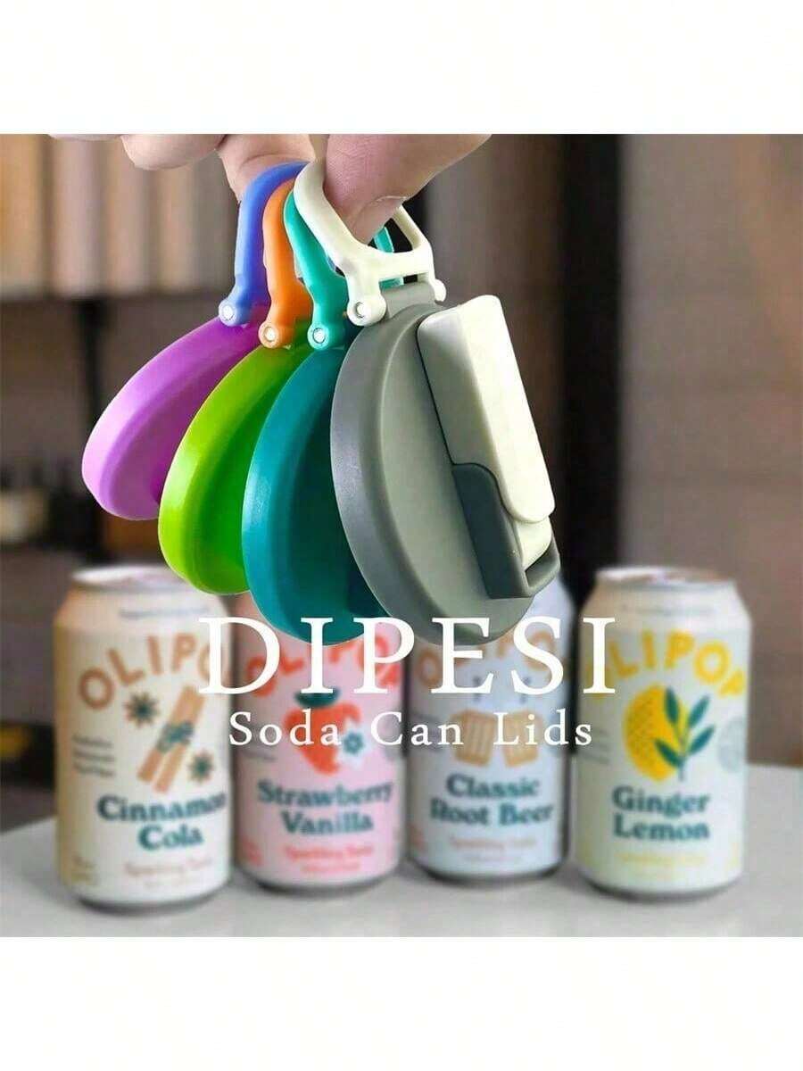 1/3pcs Multi-Color Drink Can Lids With Straws, Silicone Reusable Straws Sealed Lids Fit For Soda, Canned Drinks, Juice, Food Storage, Party And Gifts - View 1