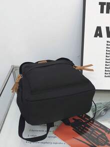 1 件纯色时尚背包，大容量，男女通用休闲背包，适合通勤、学校书包