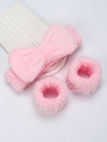 1 件可爱蝴蝶结毛绒面部头带和 2 件腕带套装，毛巾布发带瑜伽运动淋浴面部弹性头带，用于女孩和女士化妆和洗脸、护肤、房间装饰、家居装饰、卧室装饰、浴室、圣诞礼物、浴室装饰、旅行、旅行用品、婚礼、圣诞派对、妈妈礼物、家居、房间、家居装饰、圣诞礼物、送给妈妈的礼物、生日、粉色房间装饰、客厅装饰、卧室、男士礼物、爸爸礼物、蘑菇、新年、妈妈、配饰、送给爸爸的礼物、朋友、有趣的礼物、护肤头带、美容、护肤产品、水疗、自我护理、护肤工具、面部护理、美容师用品、皮肤、洗面奶、面部 - 粉色 - 查看 12