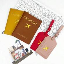 1pc PU Leather Passport Cover, Document Card Organizer Wallet,Boho Vibes - Brown - View 6