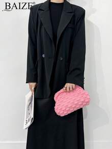 ENBEI BAIZE Elegant Clutch Bag For Women - Bags For Woman, Pink Bag, Cosmetic Bag Large, Durable, Multifunctional Beach Bag For Women, Summer Wallet, Elegant Women Bag, Suitable For Daily Use And Festive Occasions Valentine's Day Gift, Holiday Essential, Travel Essentials, Wedding Season Souvenir Bag, Wedding Accessories