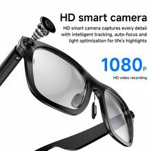 SIMSONLAB Neue Smartbrillen, Multifunktionsbrille, klare Linsen, Anrufe, Musikwiedergabe, Echtzeit-Übersetzung Outdoor-Sport-Kopfhörer, wiederaufladbar, HD-Linsen, fortschrittliche Technologie, unisex, Touch-Sensing, Smartobjekte, Sprachassistent, Kamera, Surround-Laautsprecher