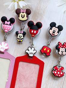 1 PIEZA Soporte retráctil de identificación con diseño de anime de  y , accesorio de oficina multiusos y lindo, ideal como regalo para enfermeras, médicos, estudiantes y útiles escolares - Multicolor - Ver 1