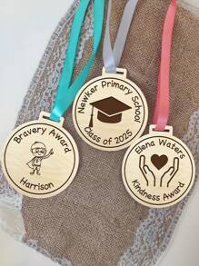 Personalised Engraved Wooden Medal Well Done Medals | Gifts For Mums And Dads | Valentines Gifts,School Leaver Class Of 2025 Medals / Teacher Pupil Gift / Personalised Name Wooden Medal / End Of Term Gift / Gift From Teachers,For School Supplies,Back To School