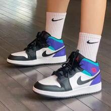 Nike Zapatillas informales  1  de caña media para niños - Morado oscuro - Ver 2