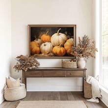 1 幅秋季墙壁艺术画秋季风景帆布印刷画，适合卧室、客厅或办公室的秋季装饰，适合秋季或秋季假期海报，适合送给她的礼物，无框或带框