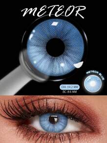 Lalens Lentes de contacto de color rosa en forma de corazón Lalens Sweet Heart, de uso semestral, para ojos marrones oscuros. Lentes de contacto de color azul natural, de uso semestral, para ojos marrones claros. Lentes de contacto de color gris, de uso diario, de 6 meses de duración, para embellecer los ojos. Dos piezas de lentes de contacto de color suaves en un solo paquete.