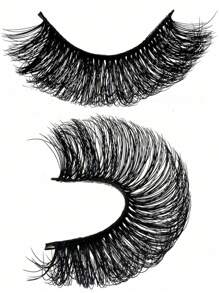 7 Pairs Of Classic Russian Volume Eyelash Extensions, Cat Eye Style, Made Of Mink Hair Material, Natural Appearance D Curl Fluffy False Eyelashes, Natural Dense Fluffy Curl False Eyelashes, 8D Curl Dramatic Eyelashes, Long-Lasting And Thick False Eyelash Strips That Lengthen And Volumize The Eyes, Reusable Strip Lashes,Lashes,Eyelashes,Fake Lashes
